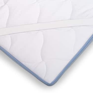 Kallskumstoppmadrass CloudComfort Cool 160 x 200 cm H2/H3, höjd 7 cm, fasthetsnivå H2/H3, 7-zons toppmadrass med sommar- och vintersida + Sleezzz® Cool kudde med kyleffekt