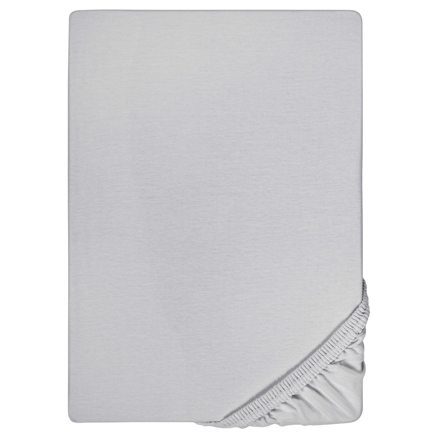 Fitted sheet microfiber interlock jersey silver grey 90 x 190 - 100 x 200 cm 180 x 200 - 200 x 200 cm in a 4-pack