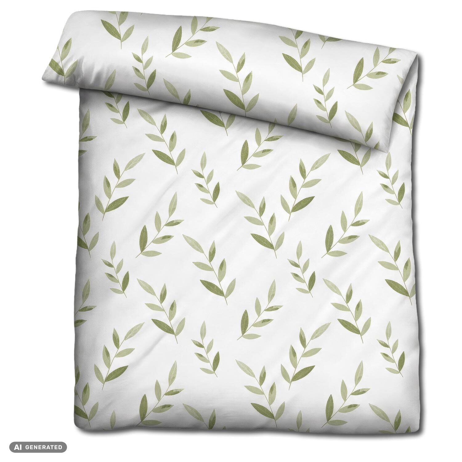 Ropa de cama CloudComfort Renforcé, verde, 135 x 200 + 80 x 80 cm