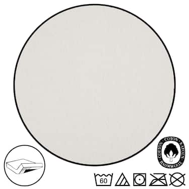 Juego de 4 sábanas bajeras de algodón «Castell Jersey», blancas, 140 x 190 - 150 x 200 cm