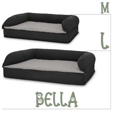 Cama ortopédica para perros 100 x 70 x 27 cm con respaldo talla M
