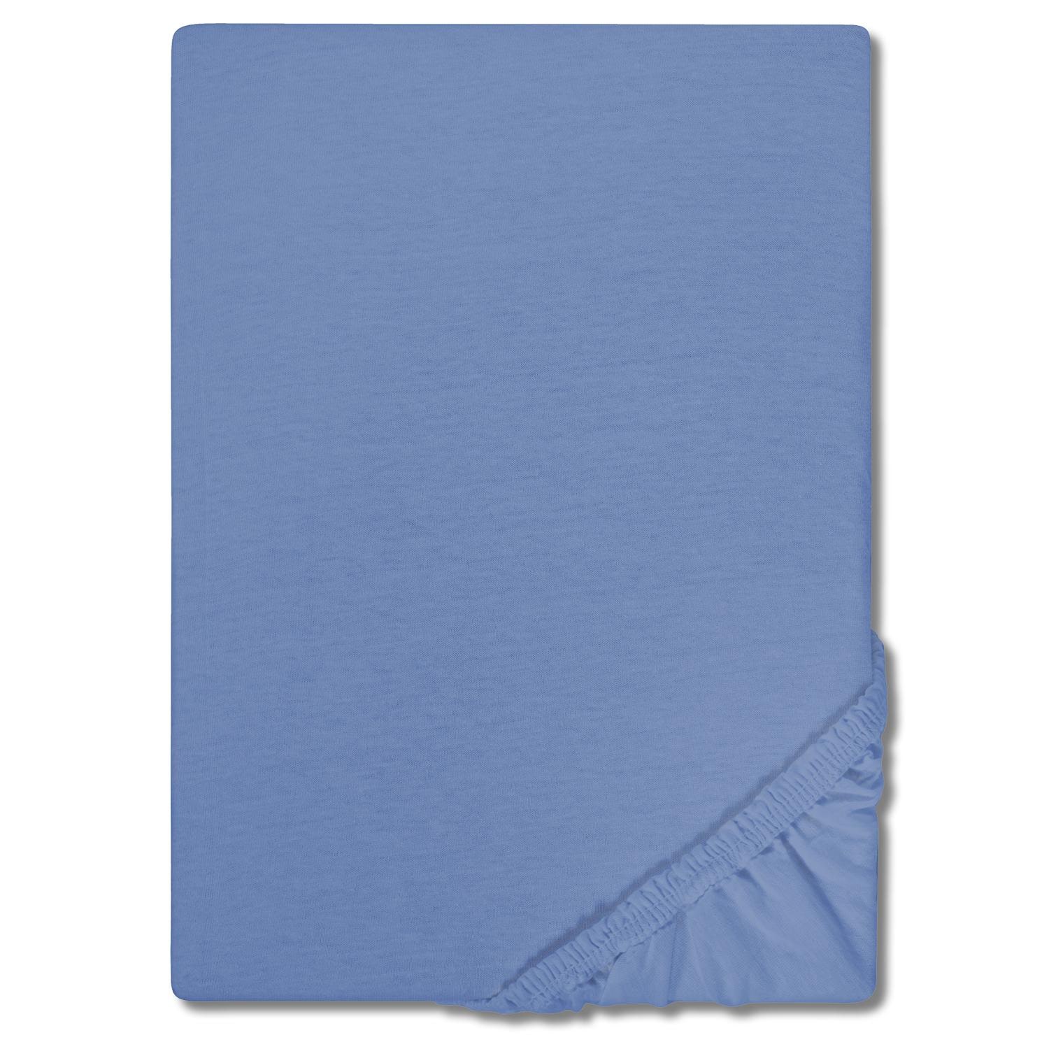 Komplet 4 posteljnih vložkov CloudComfort Basic jersey stretch blue 140 x 190 - 160 x 200 cm (4 kosi)