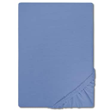 Juego de 4 sábanas bajeras CloudComfort Basic jersey stretch azul 140 x 190 - 160 x 200 cm (4 piezas)