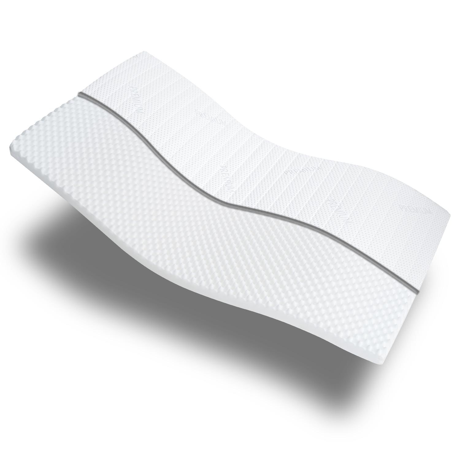 Supportho Premium Cold Foam Topper, 90 x 200 cm, H3, 8 cm thick, firmness level H3, with antibacterial cover
