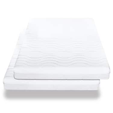 Dubbelförpackning Premium 7-zonsmadrass 100x200 cm CloudComfort, höjd 15 cm, fasthetsnivå H2/H3, tvåbäddsrum