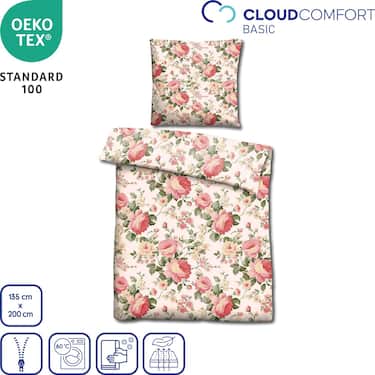 CloudComfort Basic ropa de cama de microfibra Camelie 135 x 200 + 80 x 80 cm