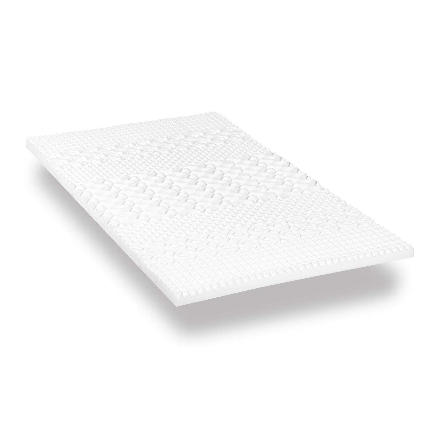 Cold foam topper CloudComfort Cool 140 x 200 cm H2/H3, height 7 cm, firmness level H2/H3, 7-zone topper with summer and winter side
