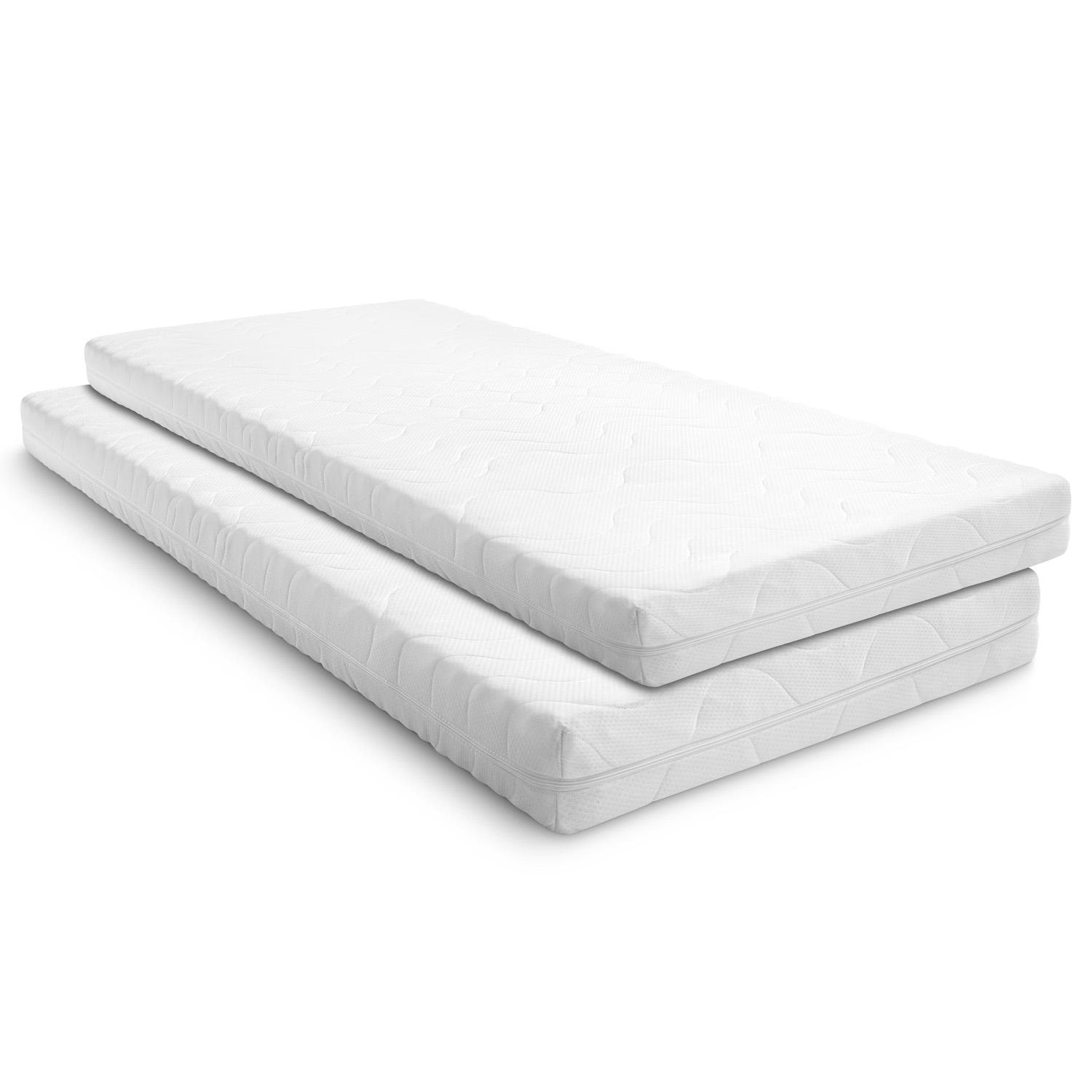 Colchón premium de 7 zonas 90x200 cm CloudComfort, altura 15 cm, nivel de firmeza H2/H3, juego gemelo