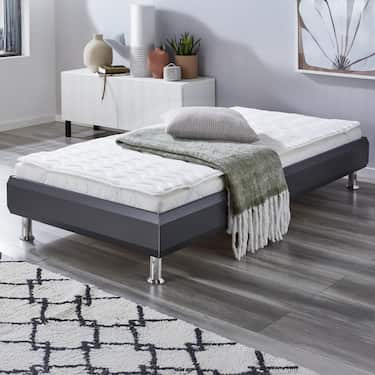 Topper de espuma de confort de 2,5 cm Sleezzz® Basic 180 x 200 cm con acolchado ondulado de 7 zonas y gomas en las esquinas