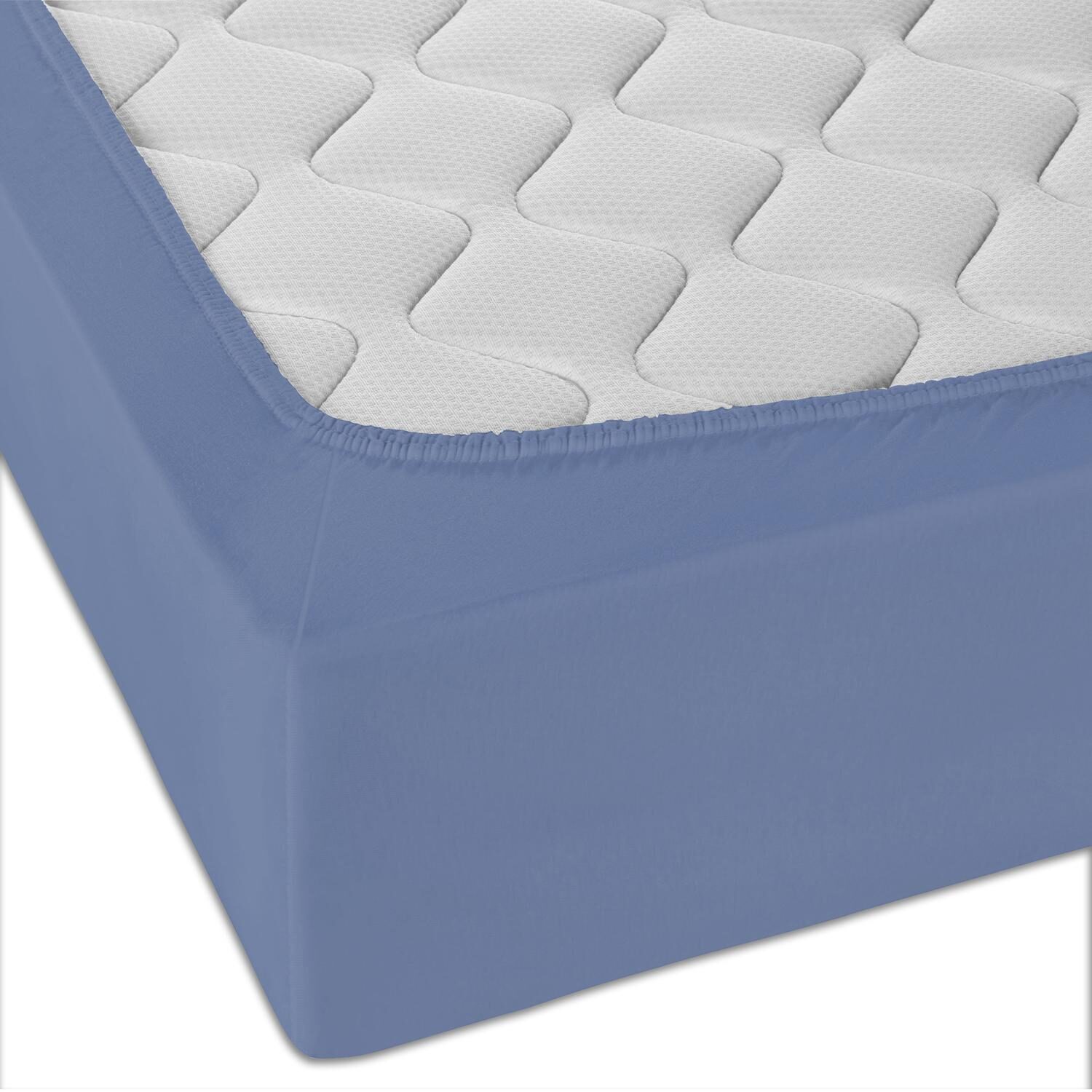 4'lü CloudComfort Basic lastikli çarşaf seti jarse streç mavi 90 x 190 - 100 x 200 cm (4 adet)