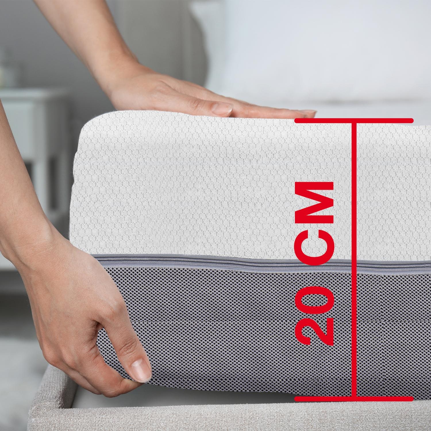 Height – Sleezzz® Premium Mattress 120x200 cm + Sleezzz® Cool Gel-Foam Contoured Neck Support Pillow