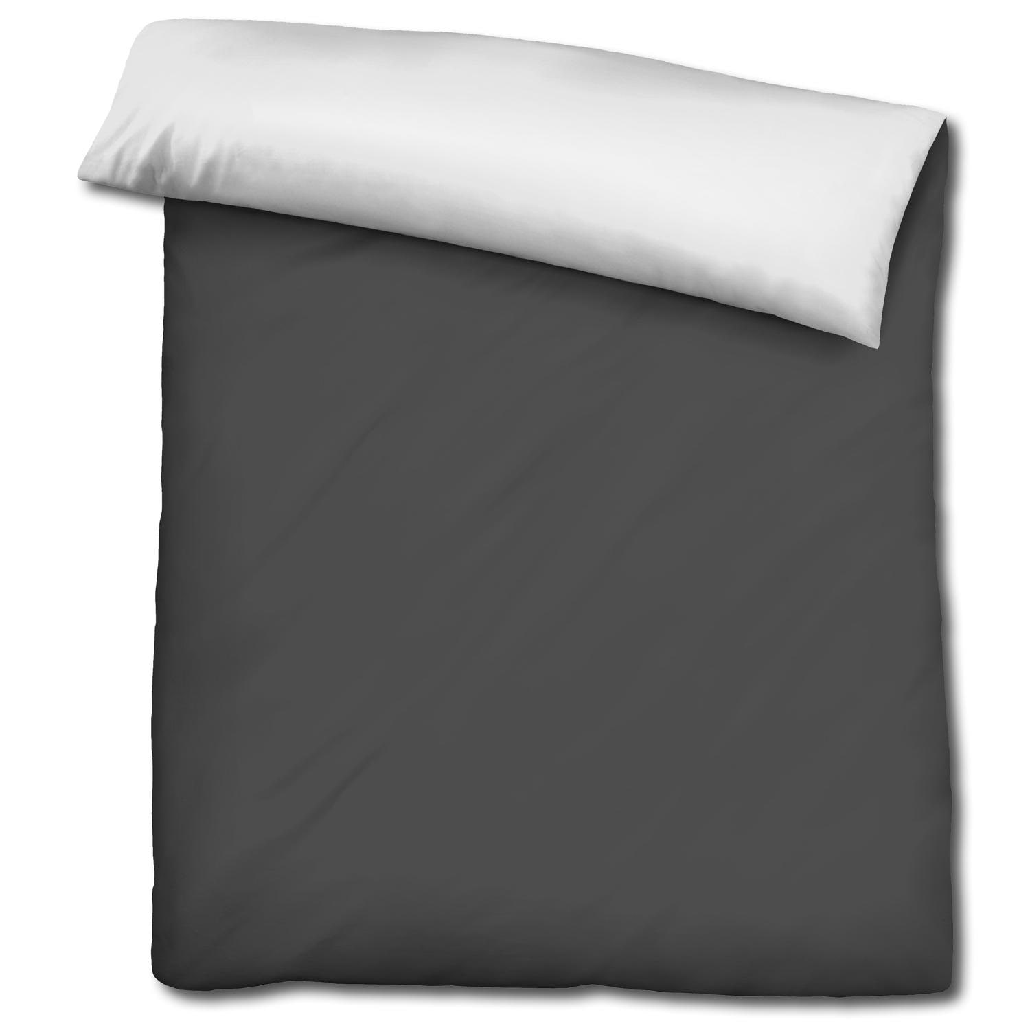 CloudComfort Basic reversible bed linen black/white 155 x 220 + 80 x 80 cm