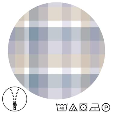 Paquete doble de ropa de cama de microfibra CloudComfort Basic a cuadros 135 x 200 + 80 x 80 cm