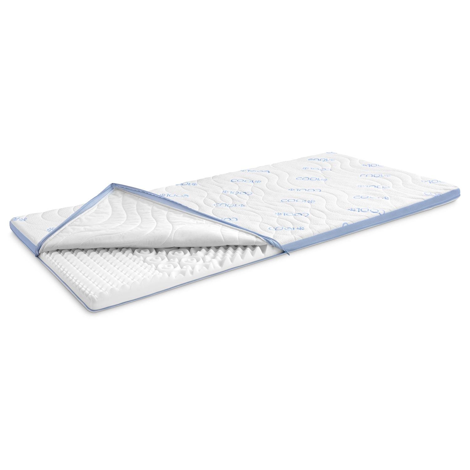 Construction and layers – CloudComfort Cool topper 90 x 200 cm H2/H3 + CloudComfort Basic gel-flake pillow 40 x 80 cm