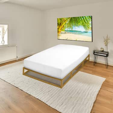 Prostěradlo Castell z mikrovlákna interlock jersey bílé 90 x 190 - 100 x 200 cm