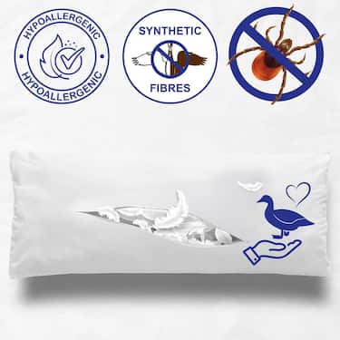 10 x Almohada de microfibra CloudComfort Basic 40 x 80 cm