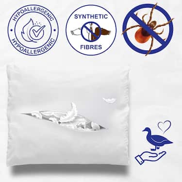 4 x Almohada de microfibra CloudComfort Basic 80 x 80 cm