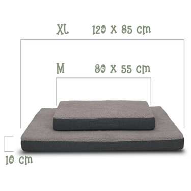 100 x 65 x 10 cm ergonoomiline koerapadi suurus L, värvus must