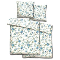 Paquete doble de ropa de cama de microfibra CloudComfort Basic flores azules 135 x 200 + 80 x 80 cm