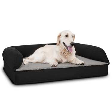 Cama ortopédica para perros 100 x 70 x 27 cm con respaldo talla M