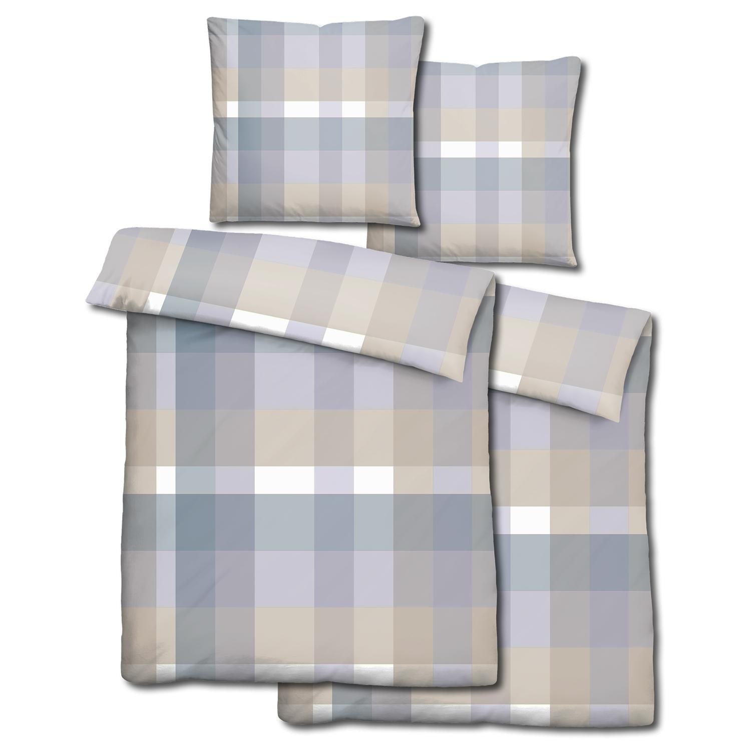 Double pack CloudComfort Basic microfiber bed linen plaid 135 x 200 + 80 x 80 cm