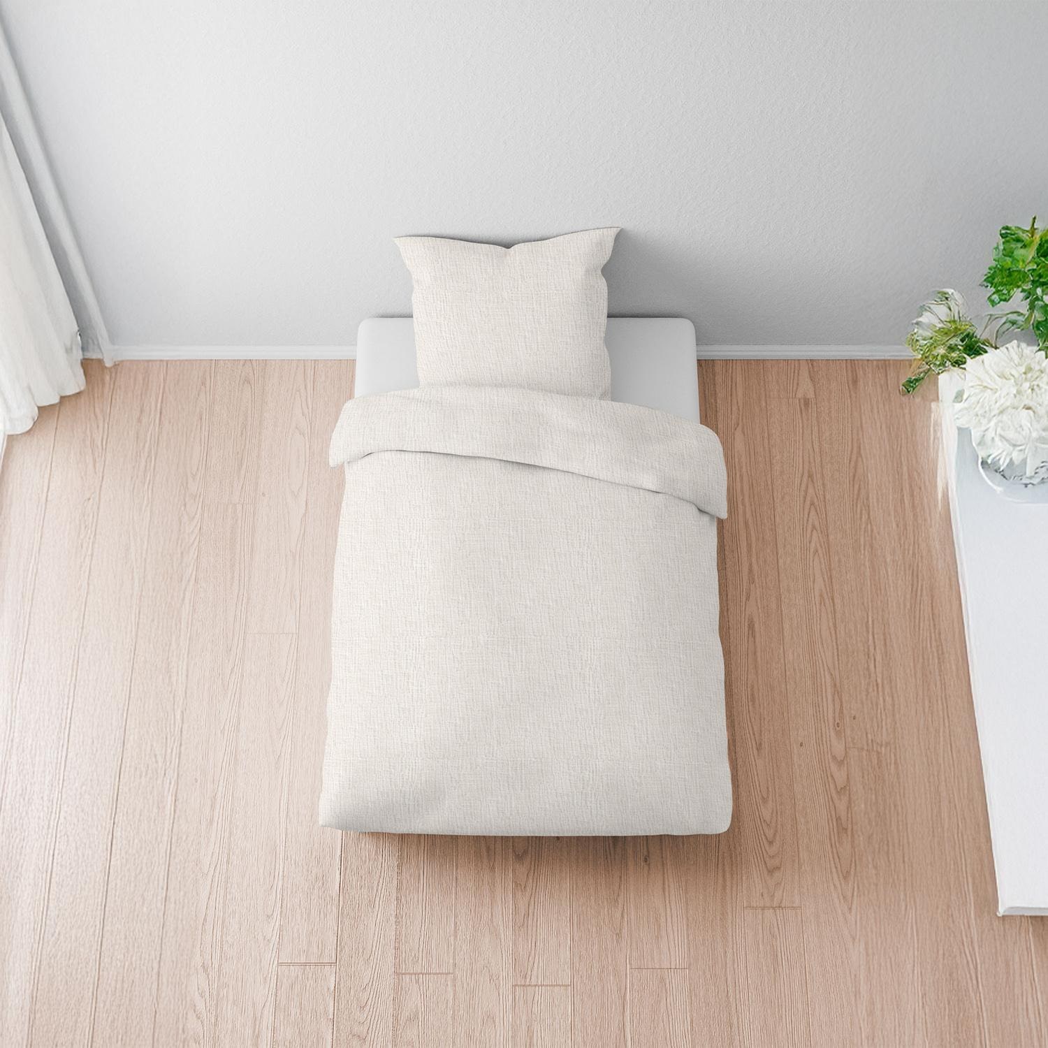 Juego de cama de muselina Sleezzz® color natural, 155 x 220 cm + 80 x 80 cm