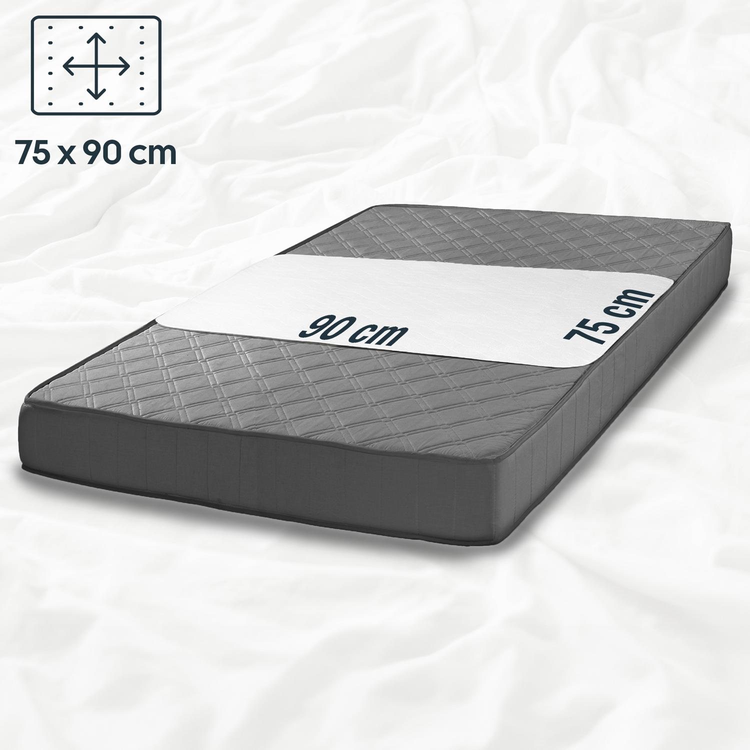 Cubrecolchón de vellón absorbente impermeable Sleezzz Vital, 75 x 90 cm, para proteger el colchón en un paquete de 10