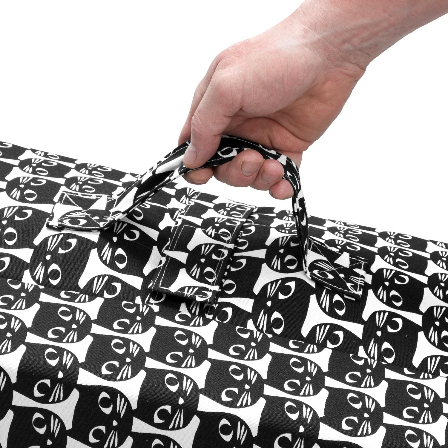 CloudComfort Basic foldemadras 70 x 195 cm med kattemønster, 10 cm høj