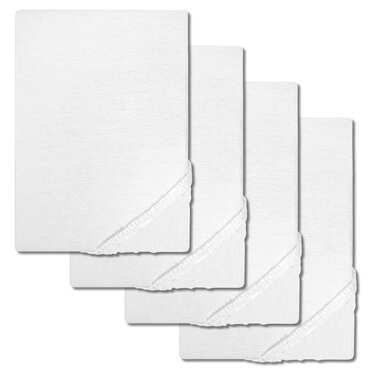 Komplekt 4CloudComfort Basic trikotaažist veniv valge 180 x 190 - 200 x 200 cm (4 tk)