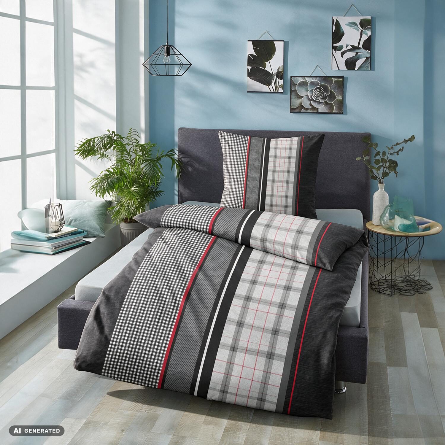 Juego de cama de franela de poliéster y algodón, 140 x 200 cm + 70 x 90 cm