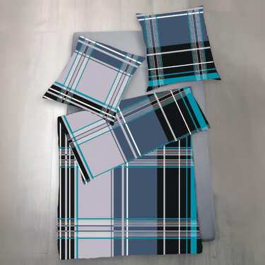 Paquete doble de ropa de cama de fibra fina 135 x 200 cm + 80 x 80 cm