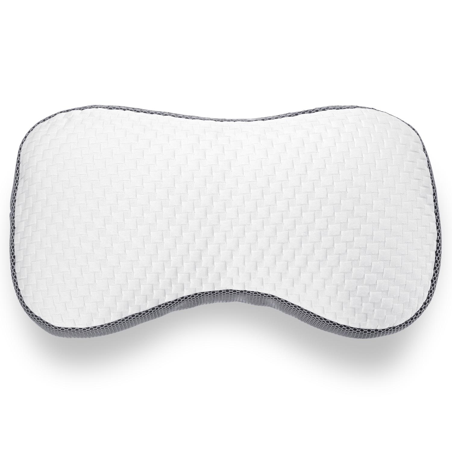 2 x Sleezzz Premium Viscoelastic Contour Pillows (Butterfly Shape), 36 x 60 cm, with a skin-friendly double-layer cover