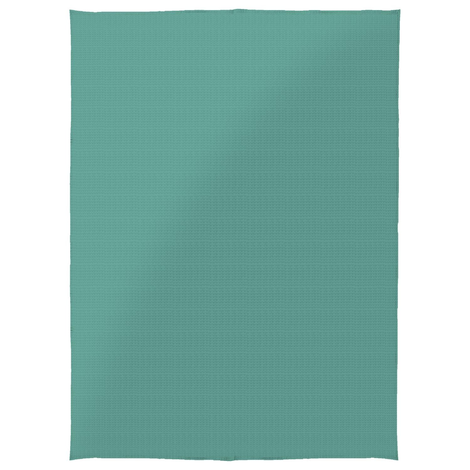 Manta piqué gofre algodón azul petróleo 75 x 120 cm