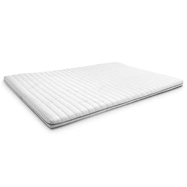 Kallskumstopp Supportho Premium-topp 120 x 200 cm H3, höjd 9 cm, hårdhetsgrad H3 med antibakteriellt överdrag CloudComfort Basic gel-flingkudde 40 x 80 cm