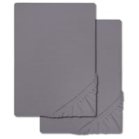 Castell sábana bajera castor gris oscuro 90 x 190 - 100 x 200 cm paquete doble