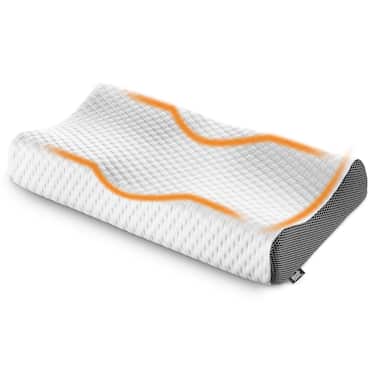 Colchón viscoelástico de 7 zonas Sleezzz Smart 140 x 190 cm, altura 18 cm, nivel de firmeza H3 con espuma viscoelástica con memoria de aire + almohada de gel Sleezzz® Premium
