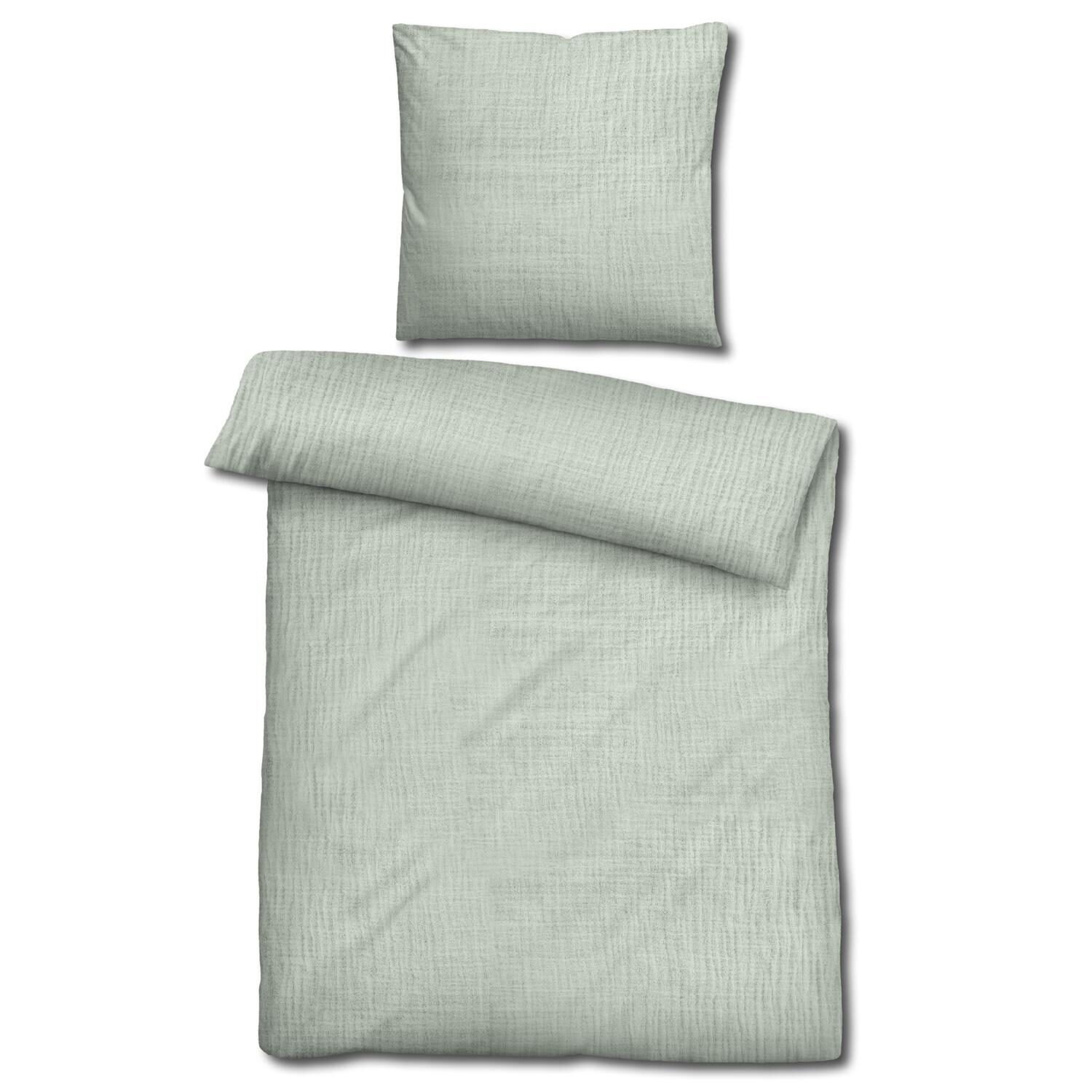 Ropa de cama de muselina Sleezzz® verde 135 x 200 cm + 80 x 80 cm