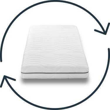 7-zone viscoelastic mattress Sleezzz Smart 90 x 200 cm, height 18 cm, firmness level H3 with air memory foam + economy pack 3 colors Castell fitted sheet 90 x 190 - 100 x 200 cm