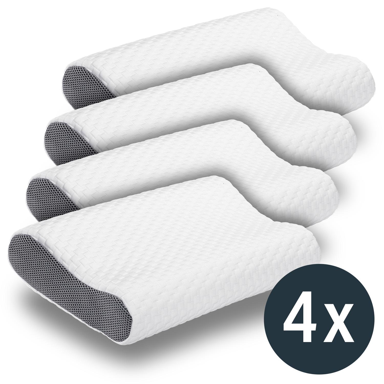 Juego de 4 almohadas Sleezzz® Premium con efecto memoria