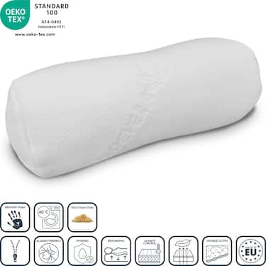 Rulou pentru genunchi și gât Visco Aloe Vera cu spumă cu memorie 40 x 15 cm