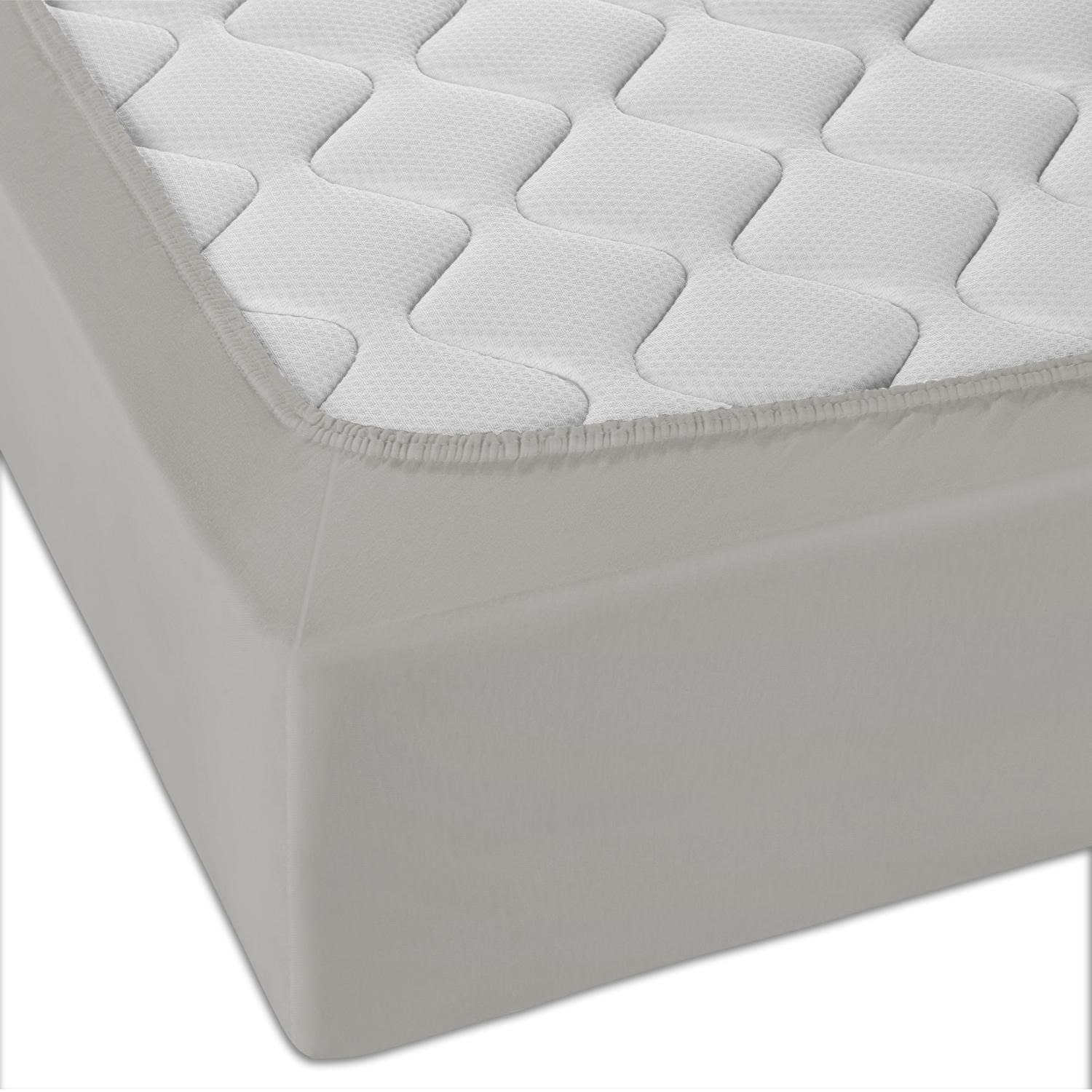 CloudComfort Basic fitted sheet jersey stretch silver gray 90 x 190 - 100 x 200 cm