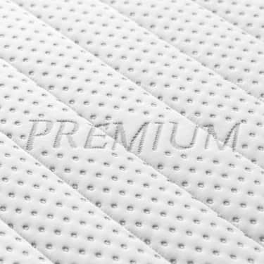 Kallskumstopp Supportho Premium-topp 120 x 200 cm H3, höjd 9 cm, hårdhetsgrad H3 med antibakteriellt överdrag CloudComfort Basic gel-flingkudde 40 x 80 cm