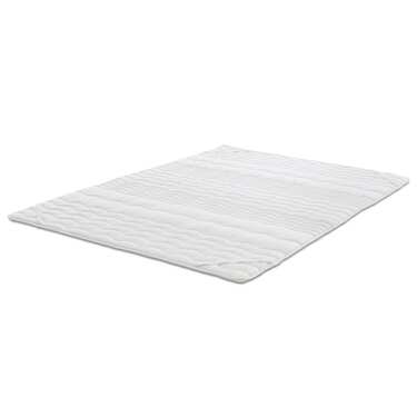Topper de espuma de confort de 2,5 cm Sleezzz® Basic 90 x 200 cm con acolchado ondulado de 7 zonas y gomas en las esquinas