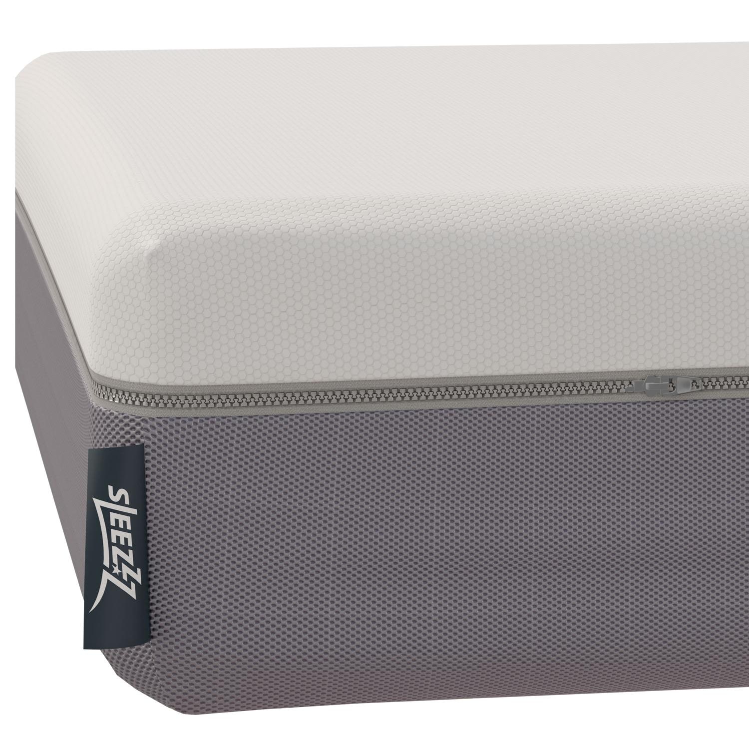 Sleezzz Premium viscoelastic mattress 90 x 200 cm, height 20 cm, firmness level H2/H3, with reversible handles + mattress topper / mattress topper 90 x 200 cm