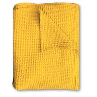 Manta de algodón piqué gofre amarillo 130 x 180 cm