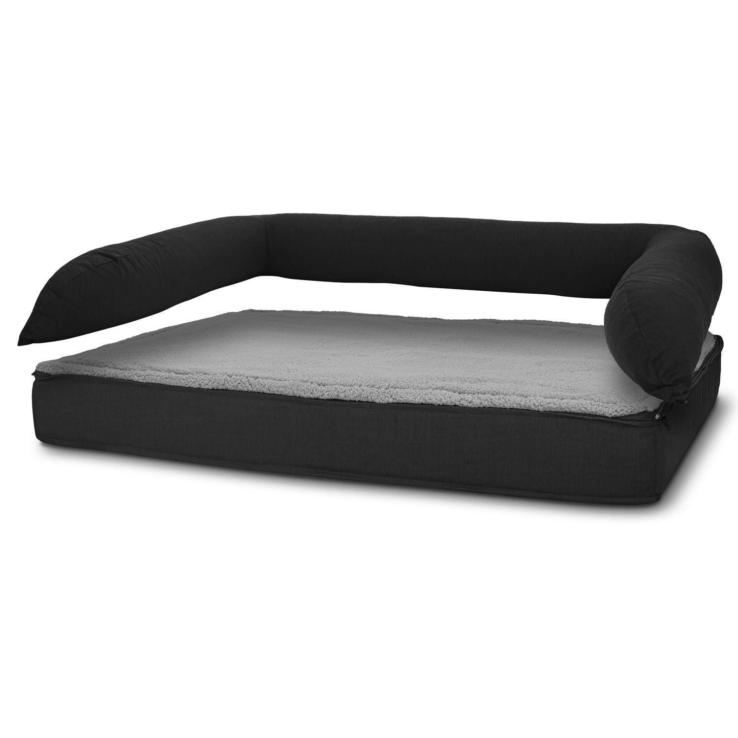 80 x 55 x 23 cm cama ortopédica para perros con respaldo tamaño M