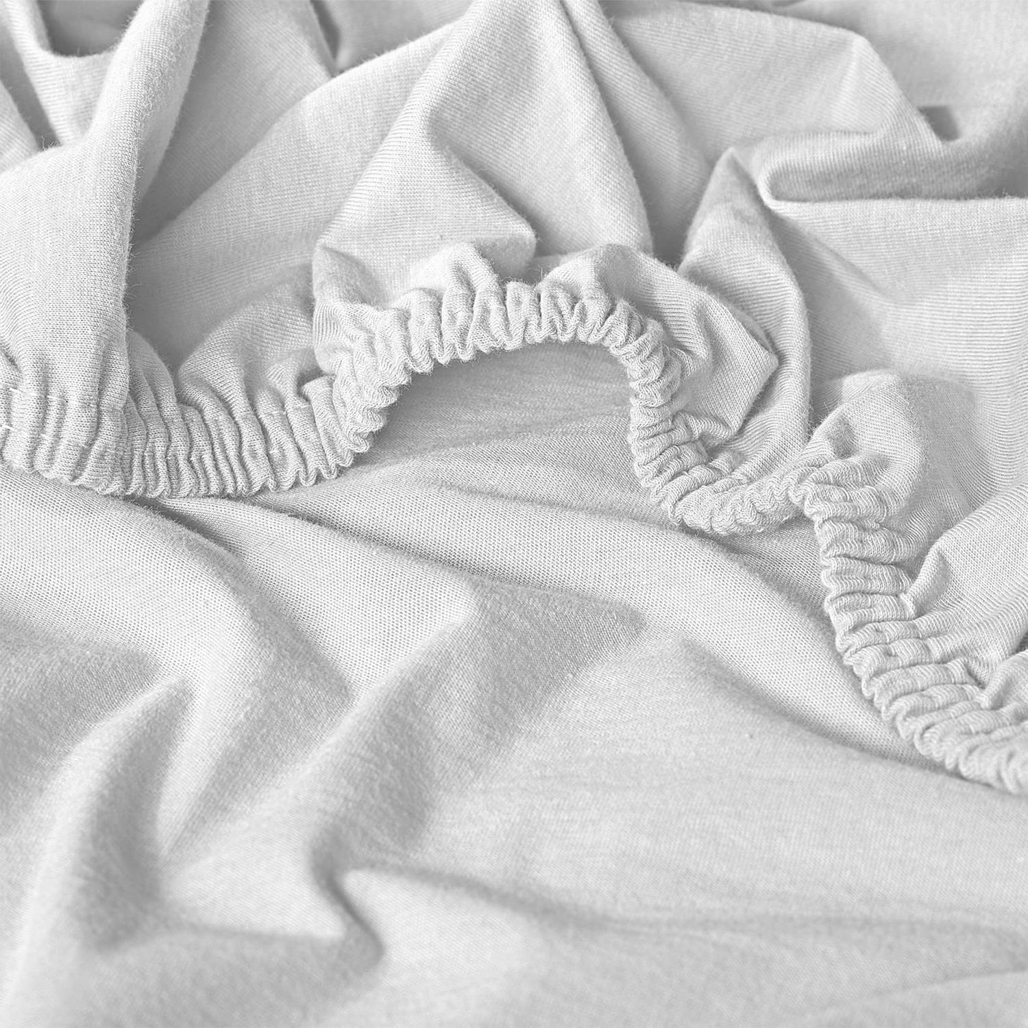 CloudComfort Basic fitted sheet jersey stretch white 90 x 190 - 100 x 200 cm