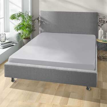 Castell σεντόνι μικροϊνών interlock jersey ασημί γκρι 90 x 190 - 100 x 200 cm