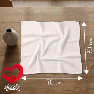 Pañales de gasa blancos de 70 x 70 cm, en paquete de 20 unidades, 100 % algodón