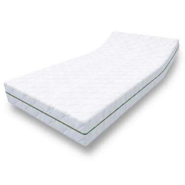 Colchón con núcleo de muelles ensacados de 7 zonas Sleezzz Smart 90 x 200 cm, altura 21 cm, nivel de firmeza H2/H3 + juego de cama de microfibra CloudComfort Basic 135 x 200 cm + 80 x 80 cm